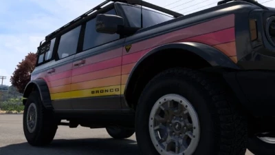 Ford Bronco 2024 – Retro Sunset | Ford Road Trip DLC Skin v1.0