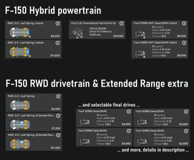 Ford F-150 & Bronco Expanded Factory Options v1.0
