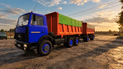 MAZ-5516 /MAZ-551605 + Trailer v1.0