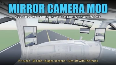 Mirror Camera Mod – All Trucks (MirrorCam, Rear & Front Cams) v1.0