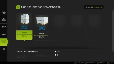 More Colors for Wrapping Film V1.0