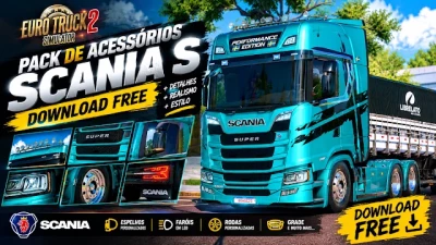 Pack de Acessórios Scania S Estilo Brasil v1.0