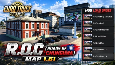 R.O.C (Roads of Chunghwa) Map ETS2 1.61