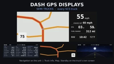 Semi Trucks Dash GPS Displays v1.0