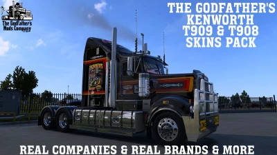 The Godfather's Kenworth T909 & T908 Skins Pack v1.2
