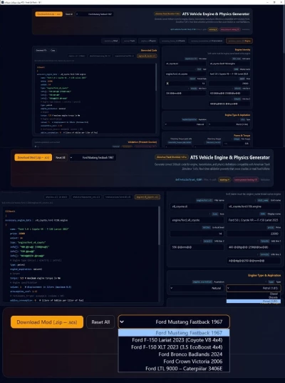 Tool Create Your Car Engine v1.0