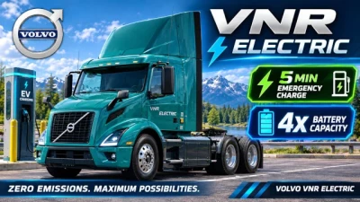 Volvo VNR Electric + 5-Min Emergency Charging & 4x Battery v1.0