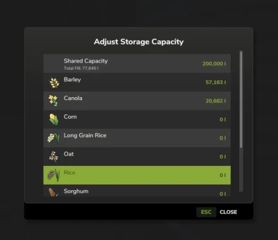 Adjust Storage Capacity V0.6.0.0