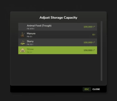 Adjust Storage Capacity V0.6.0.0