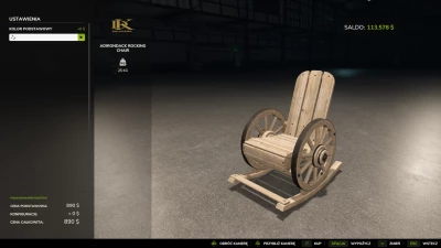 FS25 Adirondack Rocking Chair (PC only) 1.0.0