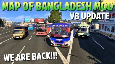 Map of Bangladesh V8 (Include 20.01.26 Update) For ETS2 v1.50.2.3s