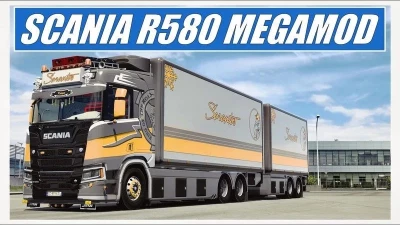 Scania R580 (+Trailer) Megamod v1.6 1.58