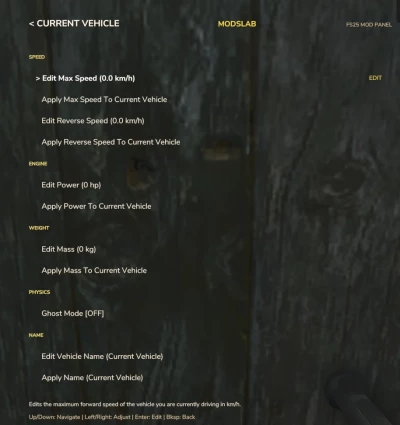 Enhanced Mod / Cheat Menu v1.0