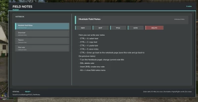 Field Notes v1.3.0.0