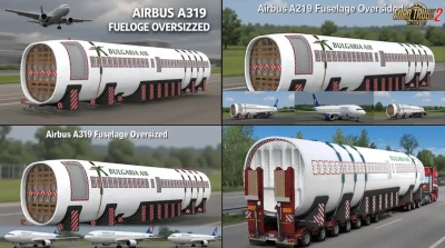 Airbus A319 Fuselage Oversized Trailer v1.59