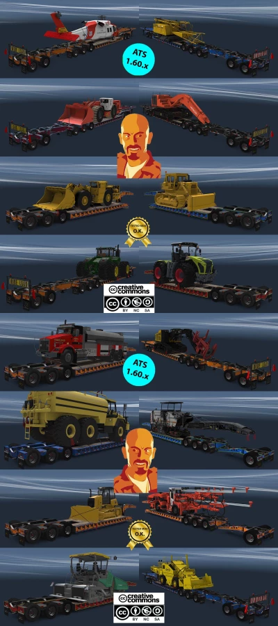 ETNYRE ULTIMATE LOWBOY TRAILERS PACK ATS (EXCLUSIVE MOD) 1.59-1.60.x