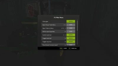 F1 Filter Menu v1.0.0.0