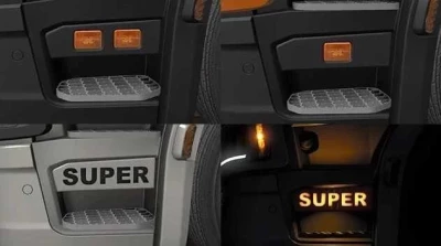 Scania NG SR DoorSteps Side Marker Lamp Orange White v1.59