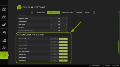 Seasonal Milk Production v1.0.0.0