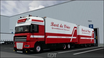 DAF XF 105 + Trailer "Bart De Vries" v12 1.60