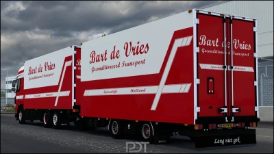 DAF XF 105 + Trailer "Bart De Vries" v12 1.60