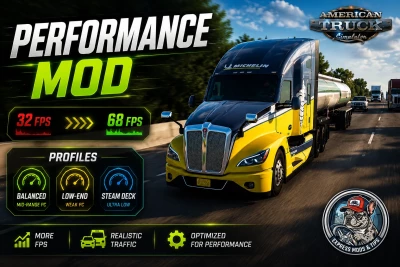 EXPRESS PERFORMANCE MOD ATS Realistic Rush-Hour Traffic + FPS Boost 1.60.1.8s