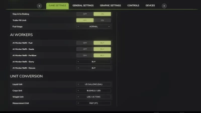 Imperial System Conversion Settings v1.0.0.0