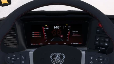 Red Dashboard For Scania v1.0