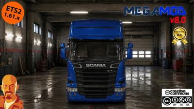 SCANIA MEGAMOD v8.0 WITH CONTAINERS CARGO 1.60-1.61.x
