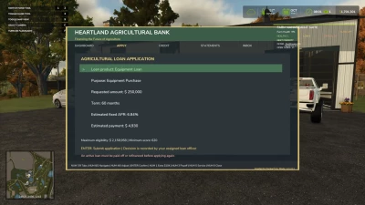 Heartland Agricultural Bank (Realistic Loan System) v1.0.0.0