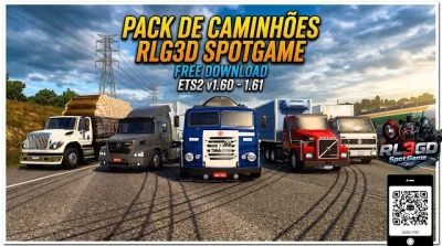 PACK DE CAMINHÃOES DO RLG3D SPOOTGAME 1.60 - 1.61