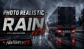 Photo Realistic Rain v2.0 ets2 1.60x