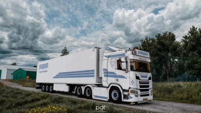Scania R500 Sneepels Transport + Trailer v14 1.60