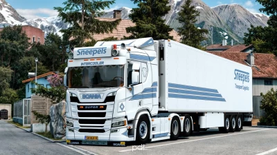 Scania R500 Sneepels Transport + Trailer v14 1.60