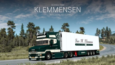 Scania T580 Klemmensen & Trailer v12.0 1.60