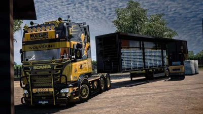 Scania V8K R520 + Trailer v1.60