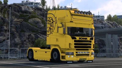 Yellow Scania R500 Greek Style v1.0