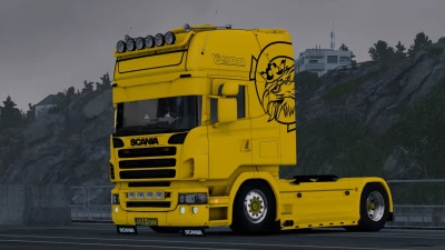 Yellow Scania R500 Greek Style v1.0
