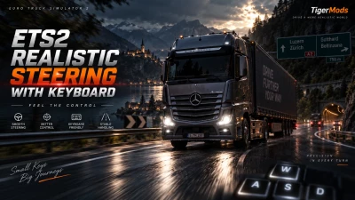 [1.61] ETS2 Realistic Steering with Keyboard v4.0.21