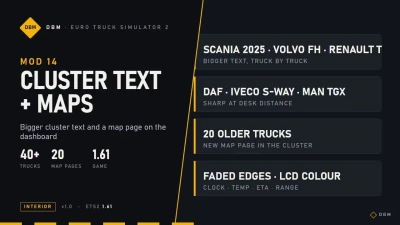 DBM Cluster Vision – Bigger Dash Text + Map Page v1.61
