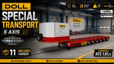 DOLL SPECIAL TRANSPORT TRAILERS v5.0 ATS 1.60-1.61.x