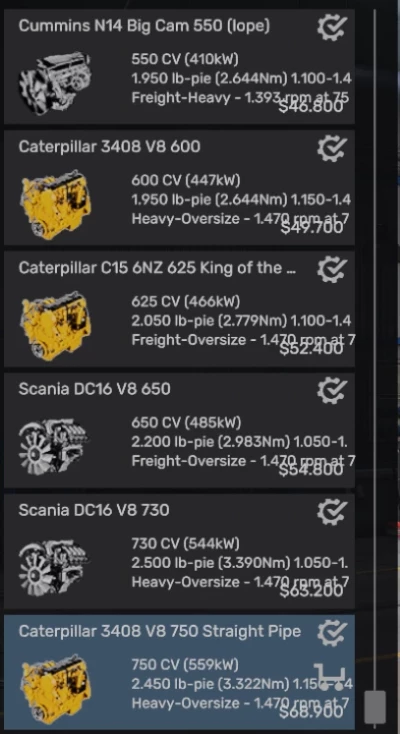 EXPRESS ENGINE PACK – CUMMINS N14, CAT C15 6NZ, MACK E9 V8, DETROIT 8V92 V1.2
