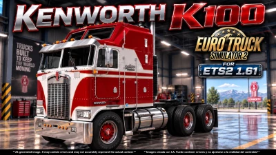 KENWORTH K100 v8.0 ETS2 1.60-1.61.x