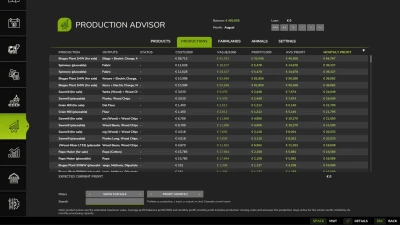 Production Advisor v1.0.0.0