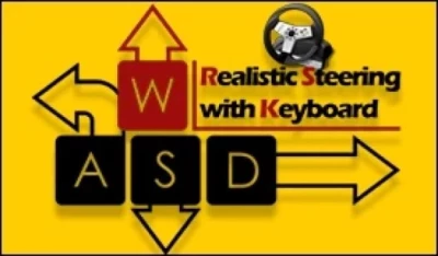 Realistic Steering with Keyboard v4.0.21 [1.61]