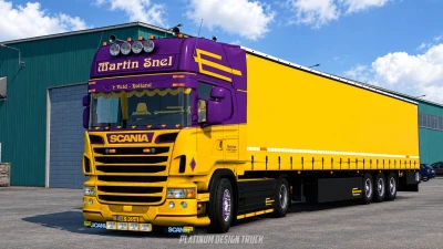Scania R450 + Trailer Martin Snel v8 1.60
