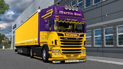 Scania R450 + Trailer Martin Snel v8 1.60
