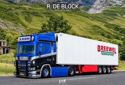 Scania R520 + Trailer R. De Block v2.0 1.60