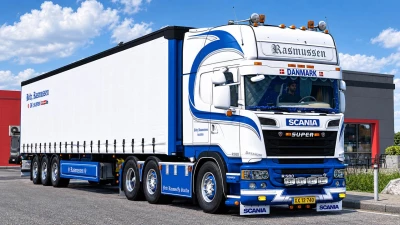 Scania R580 + Trailer Stig Rasmussen v12 1.60