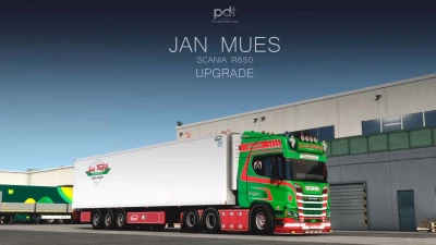 Scania R650 Jan Mues + Trailer v8.0 1.60